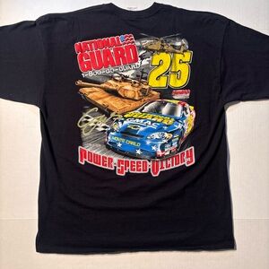 Vtg NASCAR Casey Mears #25 Hendrick Motorsport National Guard Racing T-Shirt XL